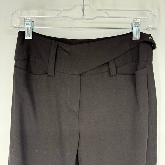 D&G Dolce & Gabbana Belted Wool Blend Flared Dress Pant Women's Size 26/40 Black - Picture 3 of 10